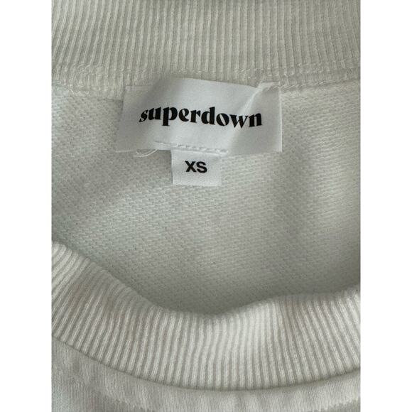 Superdown White Cotton Corset Midriff T Top XS - Picture 6 of 8